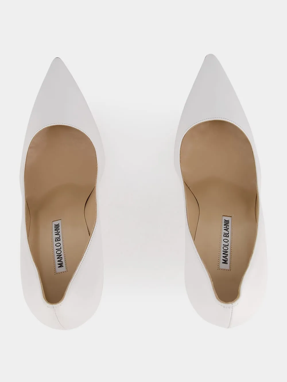 BB White Nappa Leather Pointed Toe Pumps sold by Fashion Clinic product image thumbnail 4