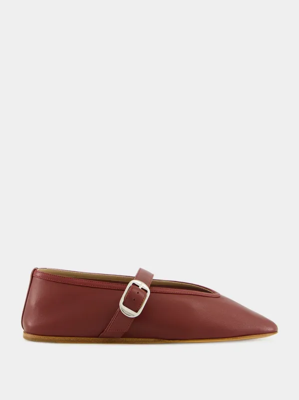 Stella Slipper in Rouge Leather sold by Fashion Clinic