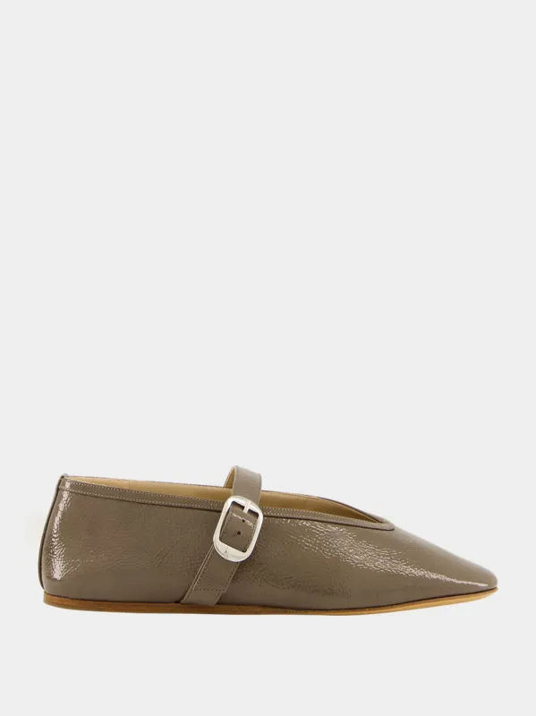 Stella Slipper in Taupe Leather sold by Fashion Clinic