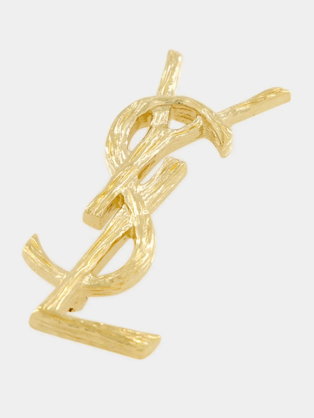YSL Cassandre Brooch in Light Satin Gold sold by Fashion Clinic product image thumbnail 3