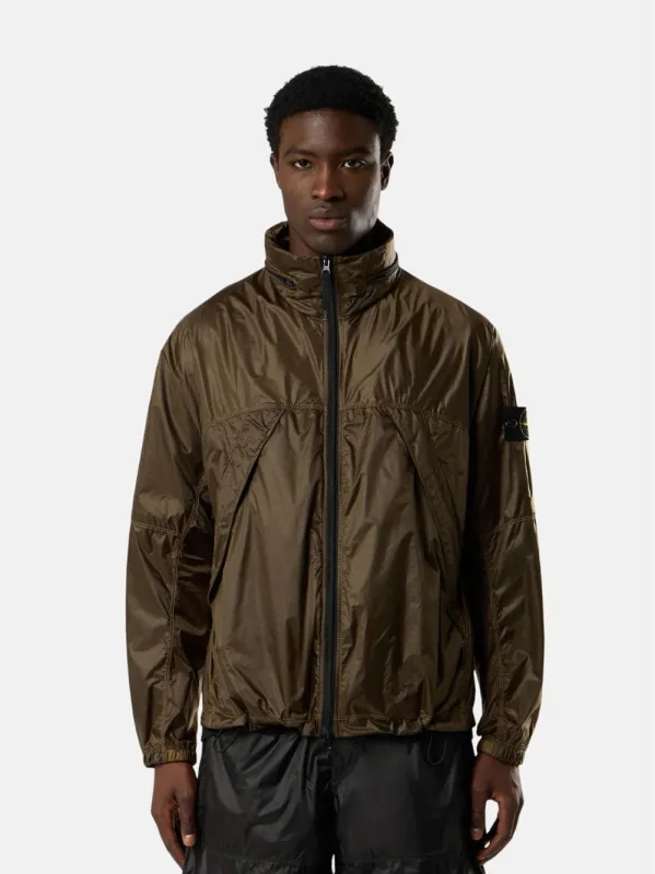 Light Jacket in Military Green Ripstop Light HT Nylon sold by Fashion Clinic