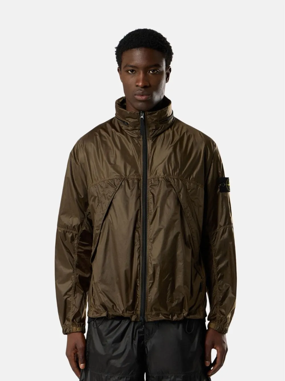 Light Jacket in Military Green Ripstop Light HT Nylon sold by Fashion Clinic