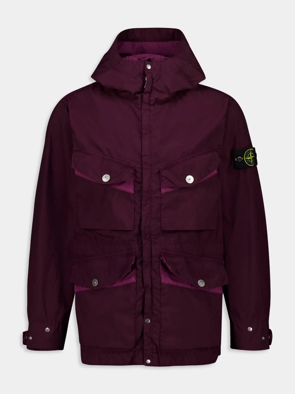 Light Compact Touch Poly-TC Field Jacket in Amaranth sold by Fashion Clinic