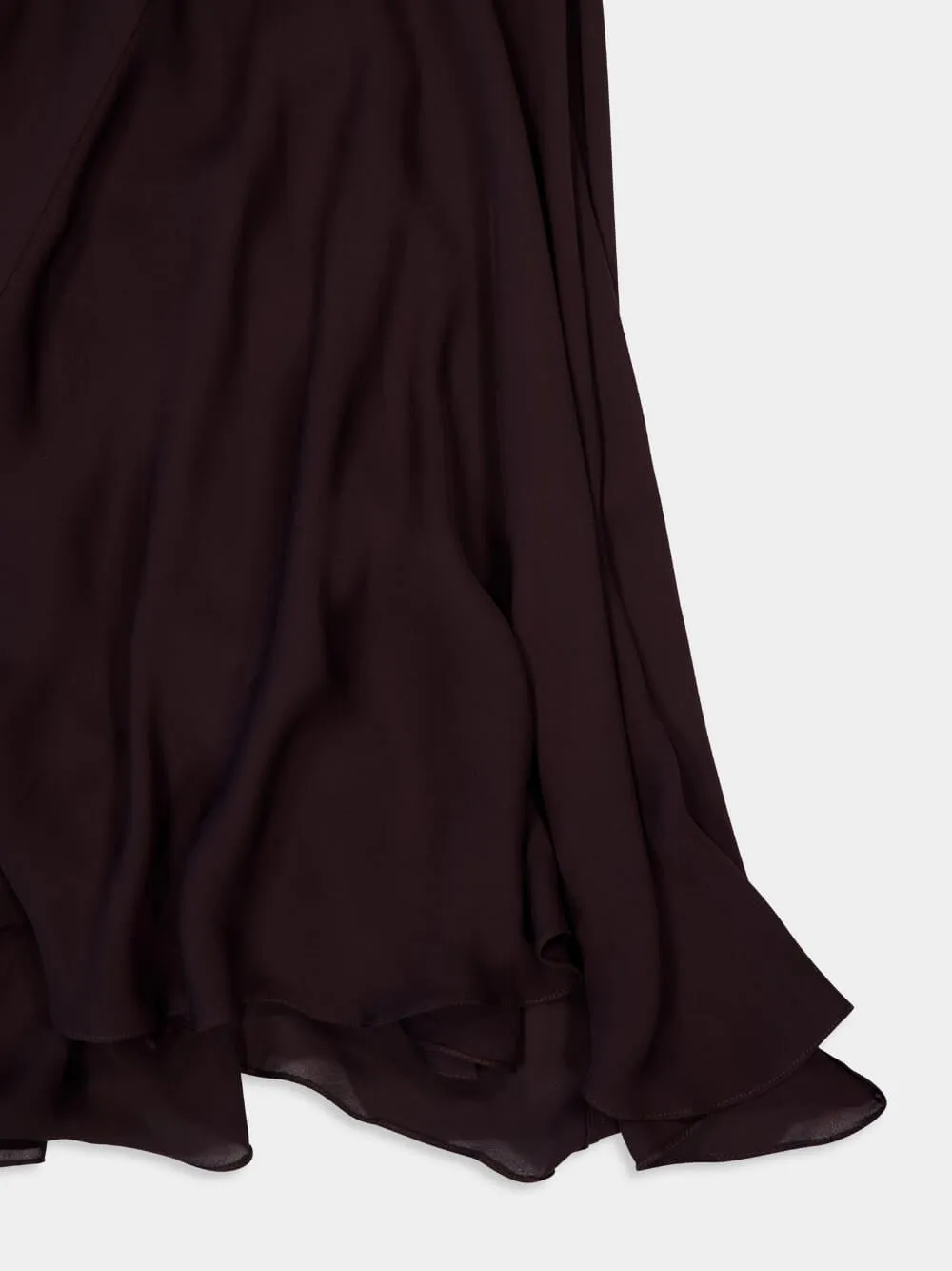 Chocolate Brown New Destiny Silk Maxi Dress sold by Fashion Clinic product image thumbnail 5