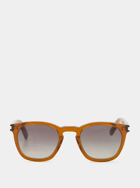 Sunglasses SL 28 in Transparent Brown and Grey sold by Fashion Clinic