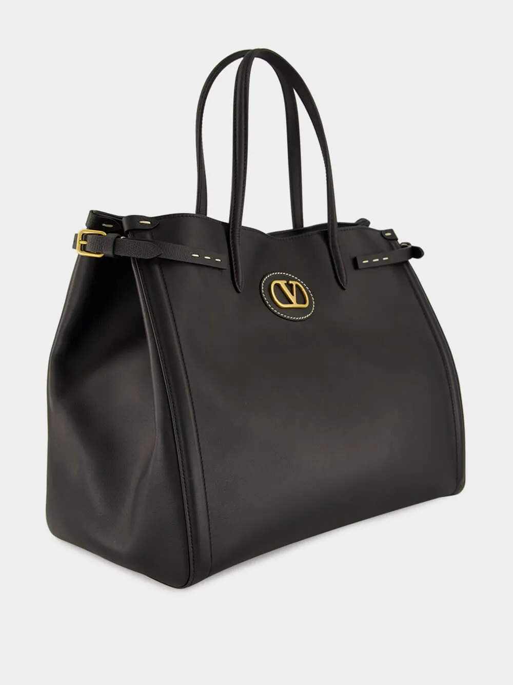 Antibes Medium Calfskin Shopping Bag in Black sold by Fashion Clinic product image thumbnail 4