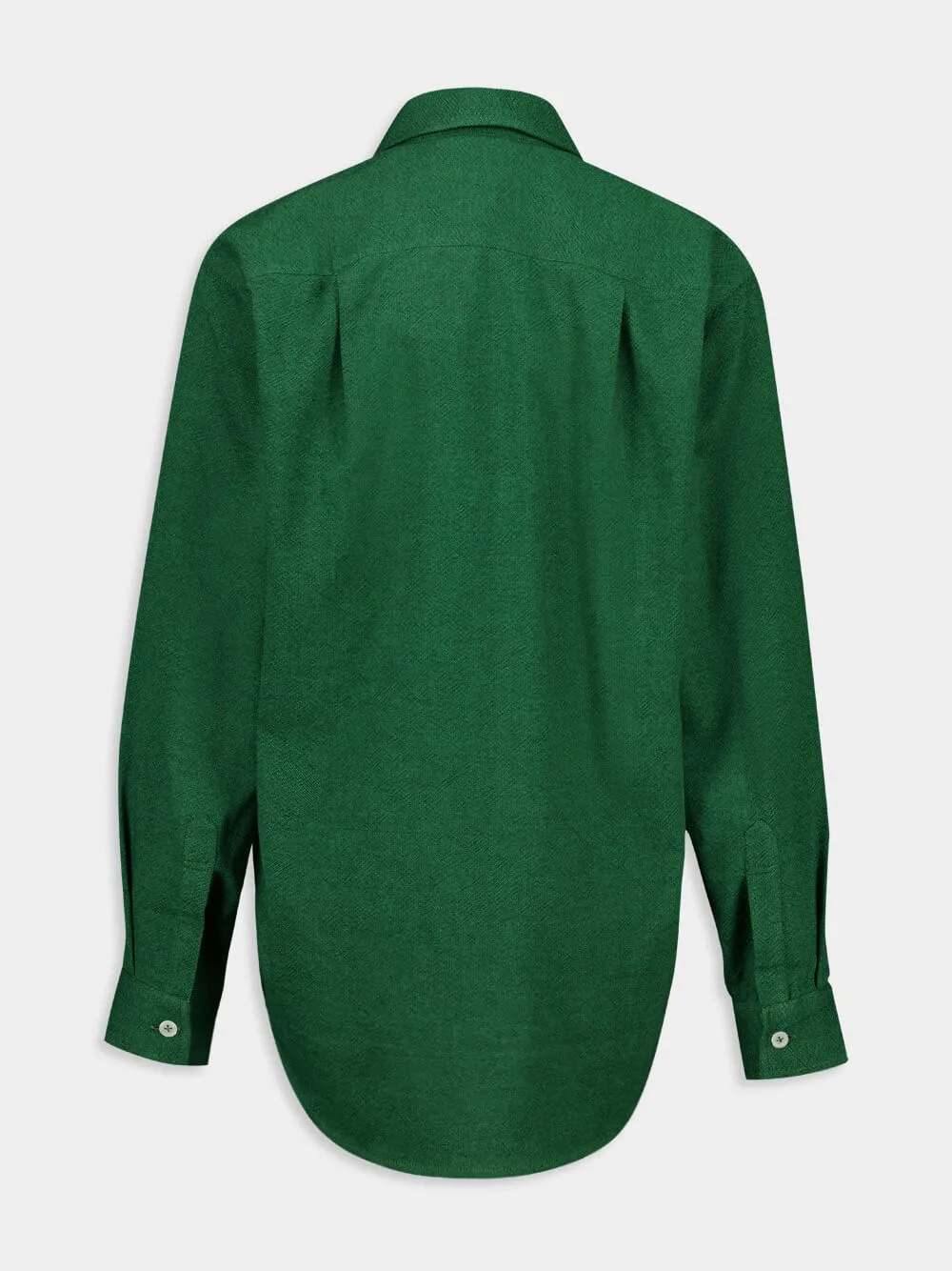 Kelly Green Button-Down Long-Sleeved Shirt sold by Fashion Clinic product image thumbnail 2