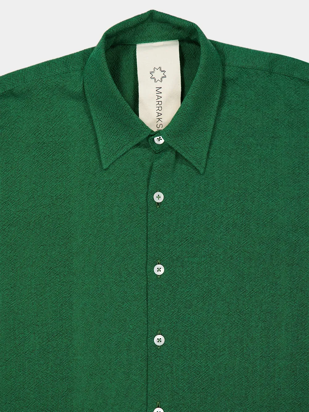 Kelly Green Button-Down Long-Sleeved Shirt sold by Fashion Clinic product image thumbnail 3