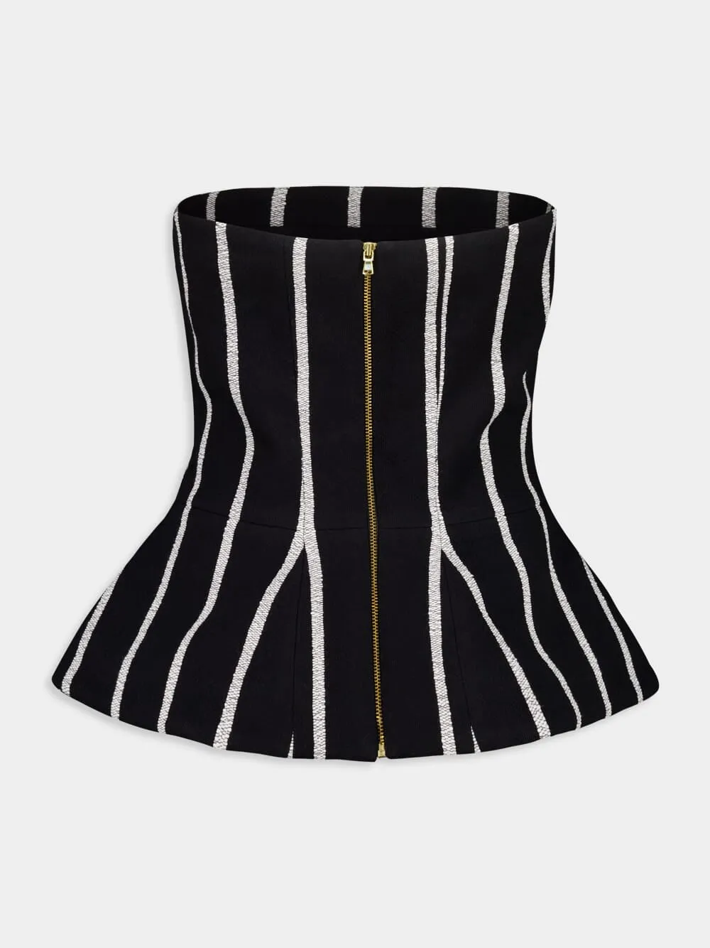Black Bandeau Corset Stripe 114 sold by Fashion Clinic product image thumbnail 2