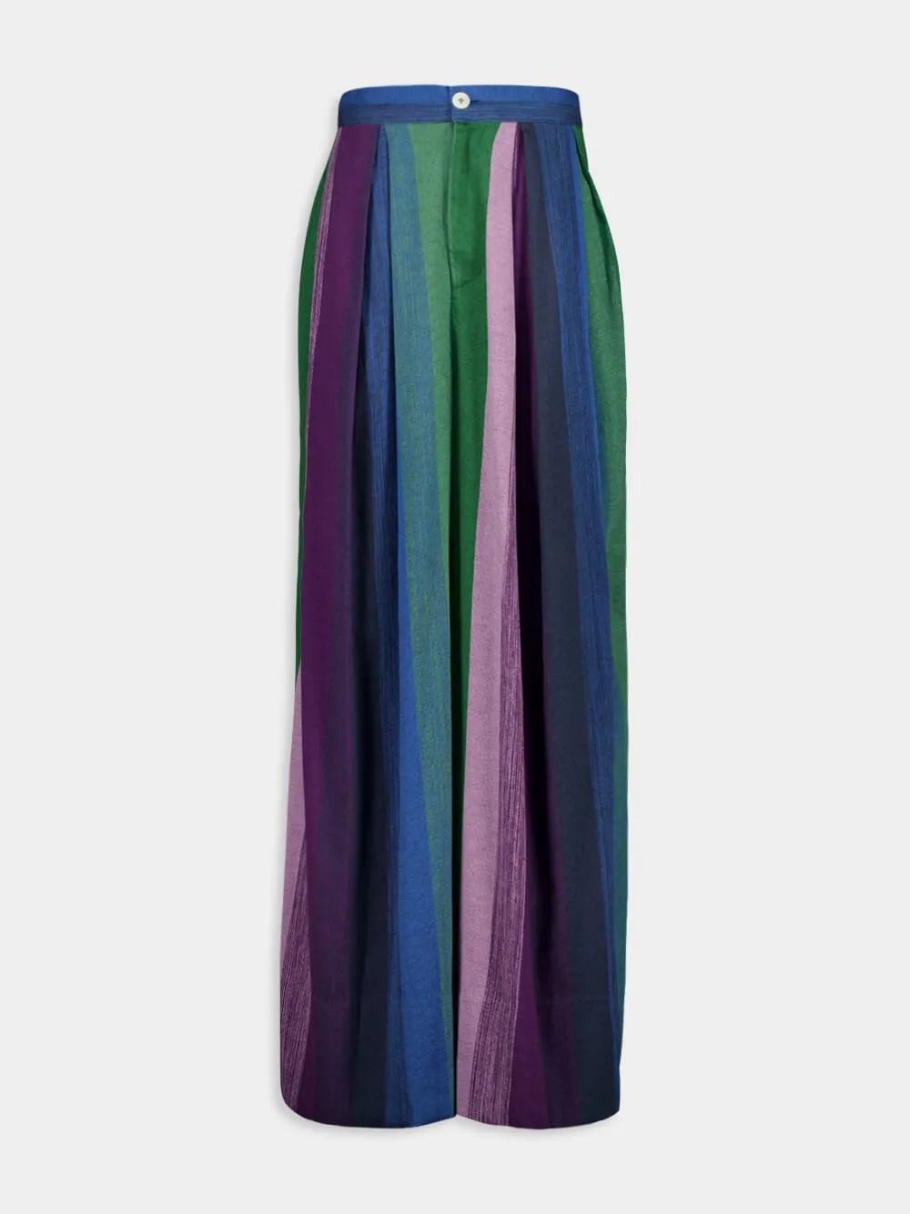 High-Waist Pleated Trousers Stripe 69 Cotton sold by Fashion Clinic