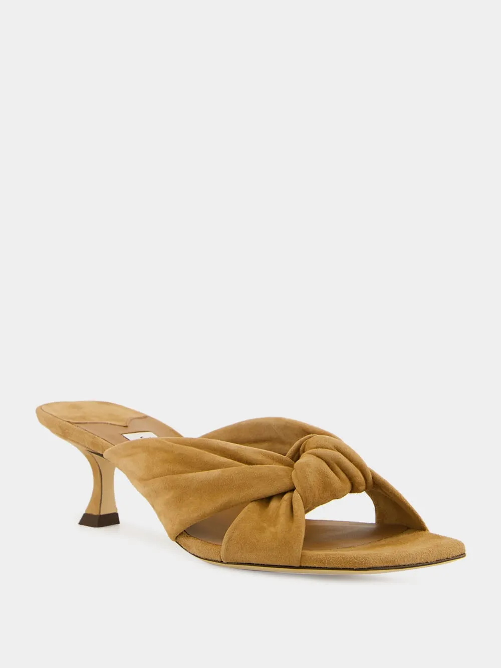 Avenue Mid-Heel Mules in Toffee Suede sold by Fashion Clinic product image thumbnail 2
