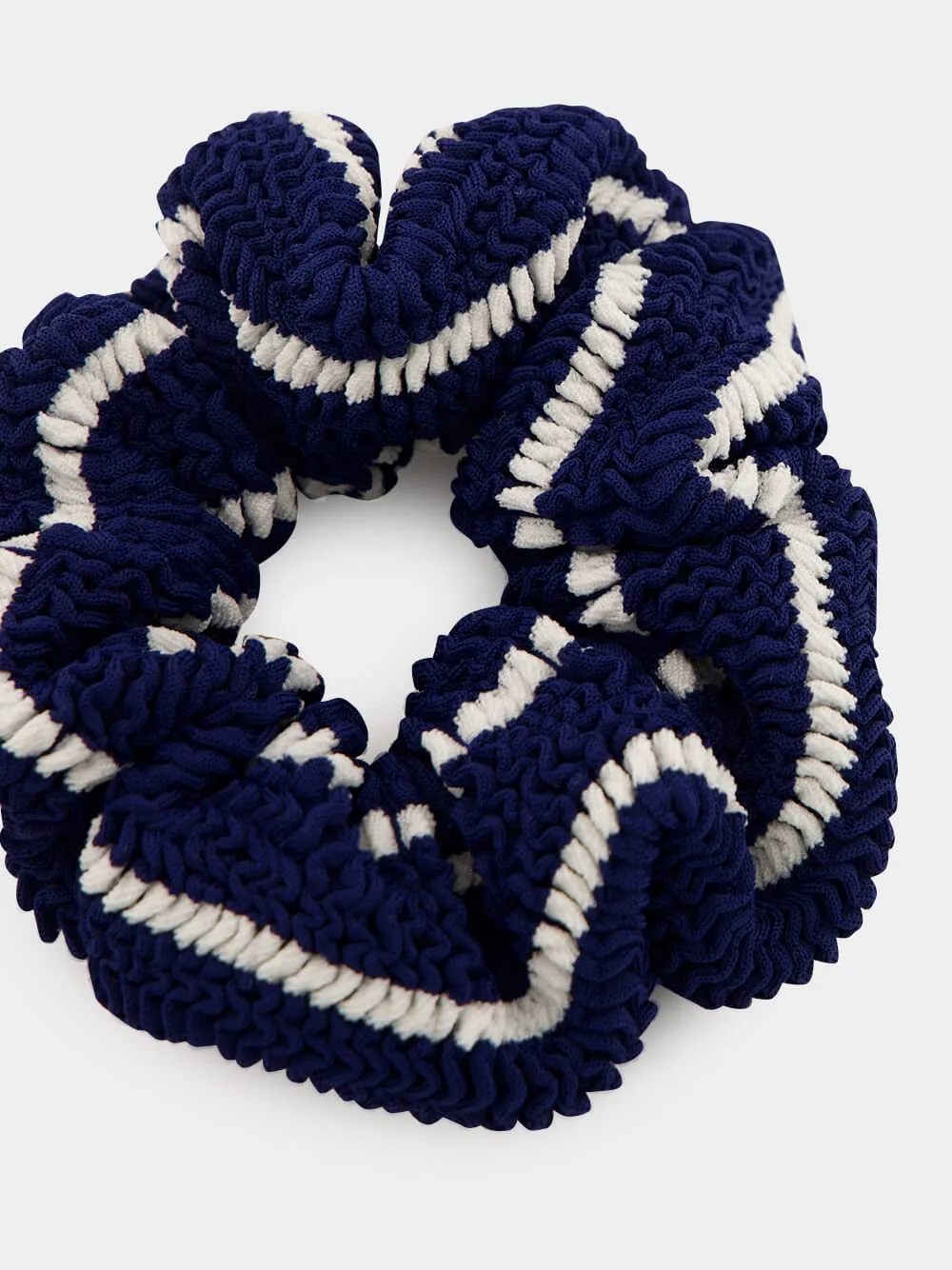 Scrunchie Crinkle in Navy and White Stripe sold by Fashion Clinic product image thumbnail 3