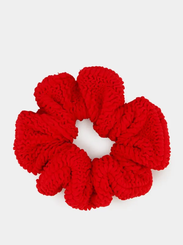 Scrunchie Crinkle in Red sold by Fashion Clinic