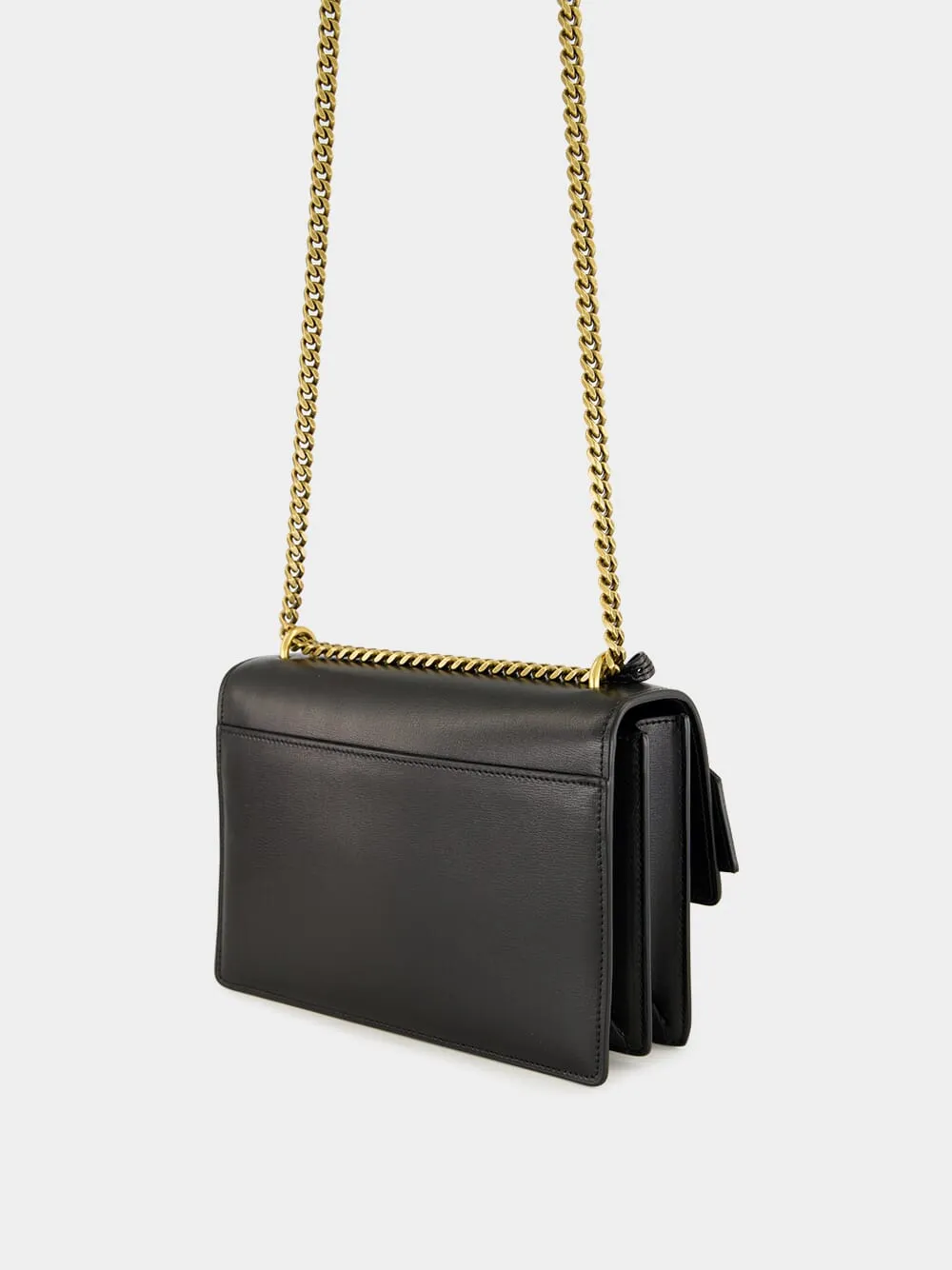 Sunset Medium Bag in Black Smooth Leather sold by Fashion Clinic product image thumbnail 4