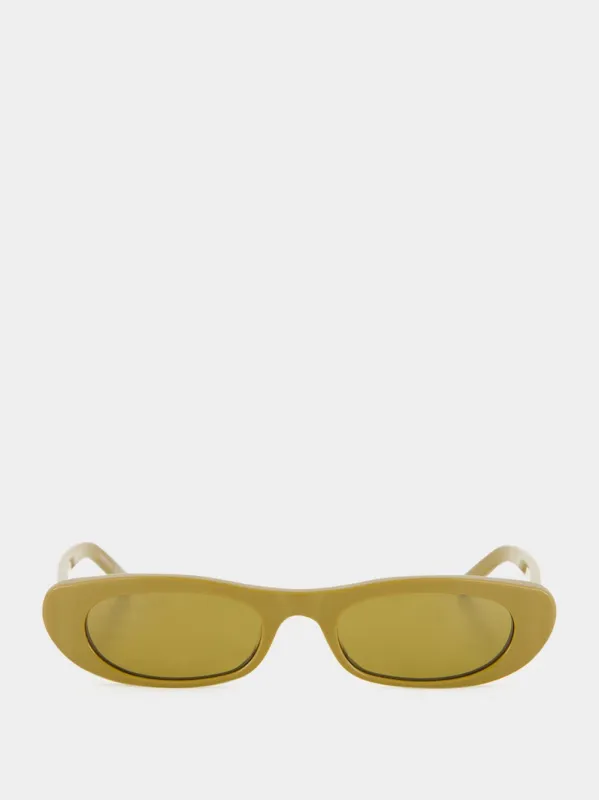 Shade Sunglasses SL 557 in Licorice Brown and Khaki made by Yves Saint Laurent
