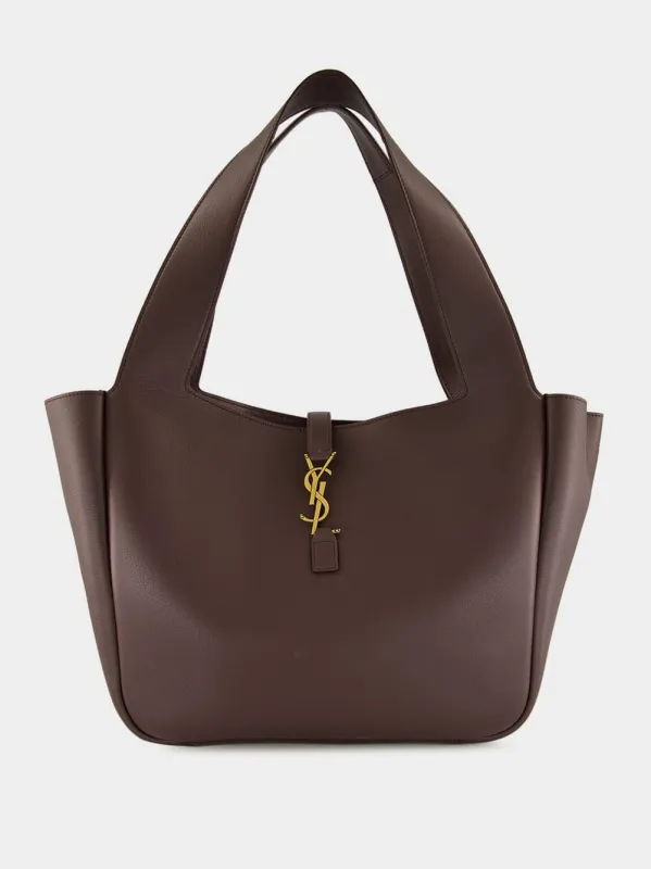 Le 5 à 7 Bea Tote in Raisin Grained Leather sold by Fashion Clinic