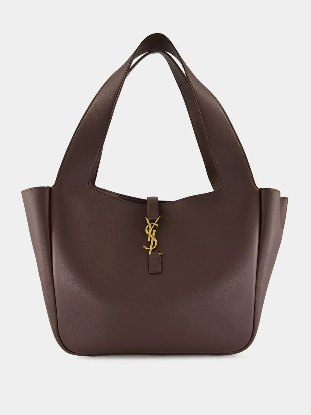 Le 5 à 7 Bea Tote in Raisin Grained Leather sold by Fashion Clinic