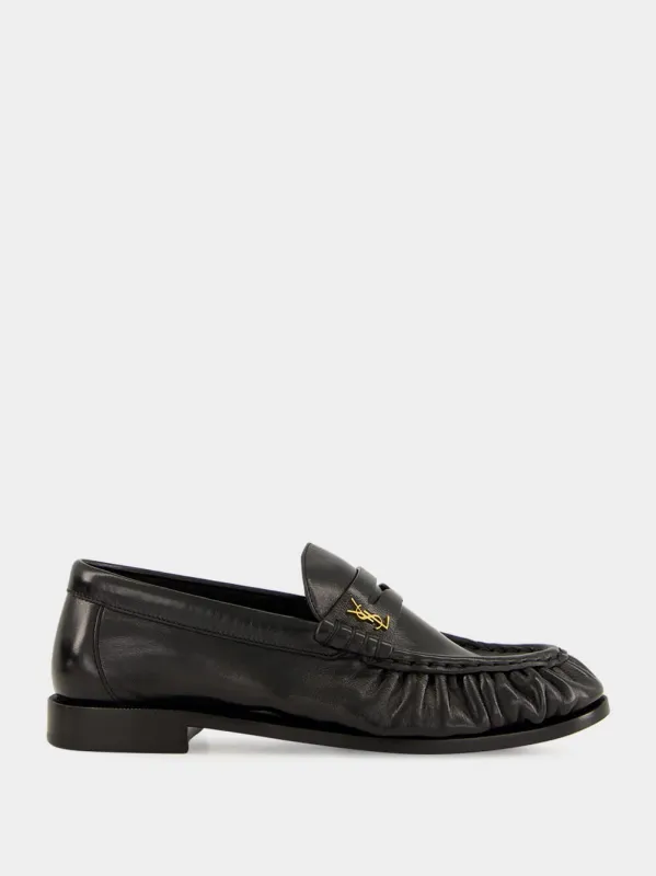 Le Loafer in Black Shiny Lambskin Leather sold by Fashion Clinic