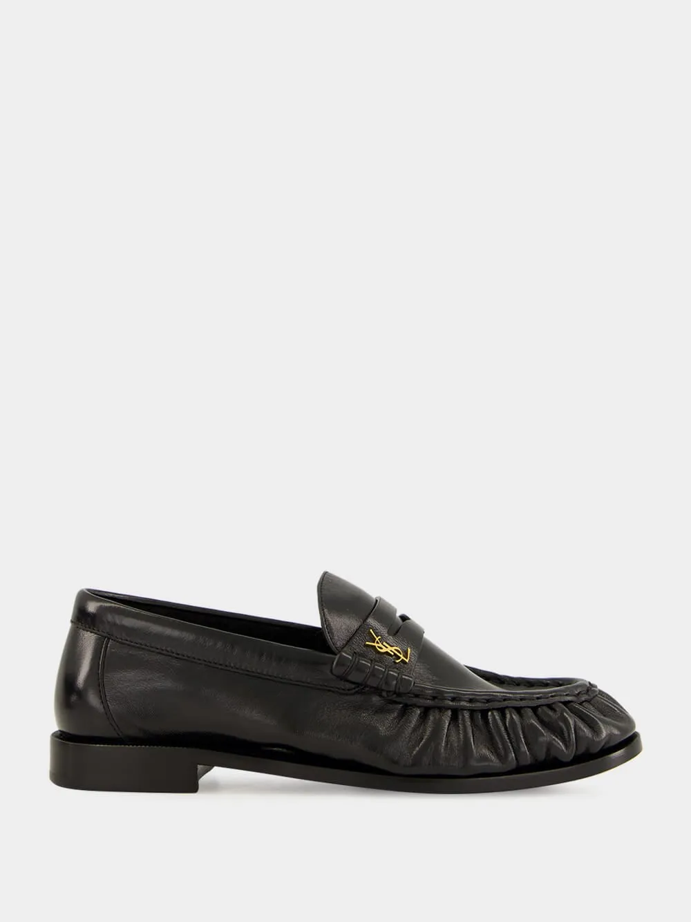 Le Loafer in Black Shiny Lambskin Leather sold by Fashion Clinic