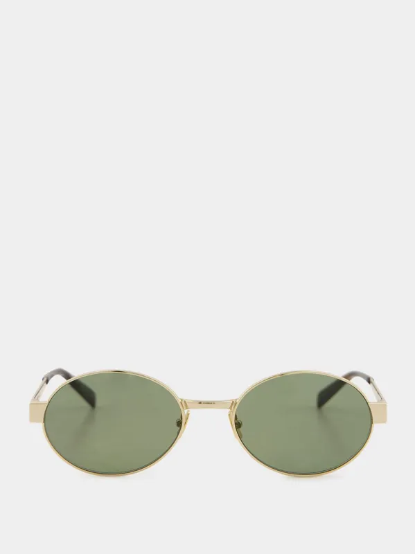 Sunglasses SL 692 in Light Gold and Green made by Yves Saint Laurent