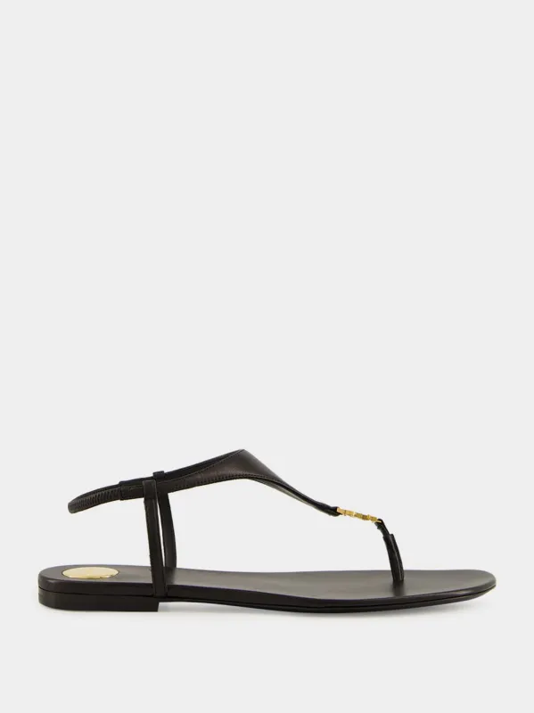 Cassandra Sandals in Black Smooth Leather sold by Fashion Clinic