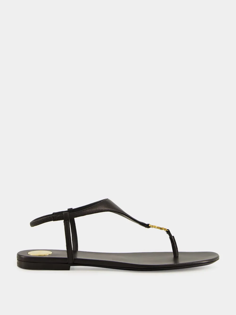 Cassandra Sandals in Black Smooth Leather sold by Fashion Clinic