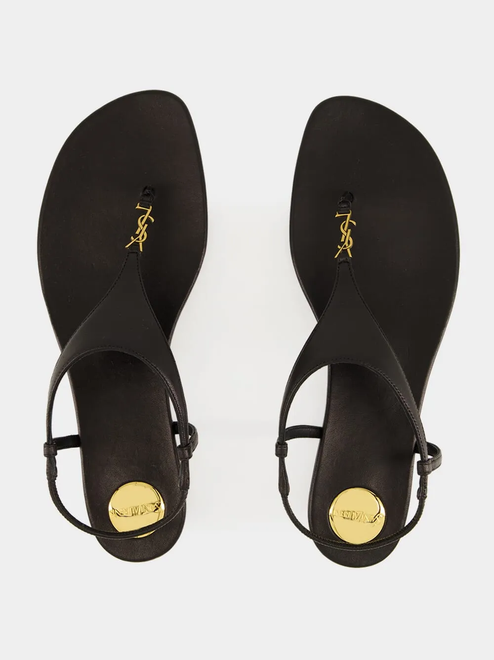 Cassandra Sandals in Black Smooth Leather sold by Fashion Clinic product image thumbnail 4