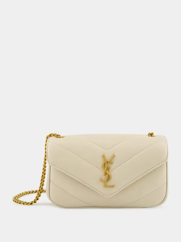 Loulou Mini Bag in Blanc Vintage Lambskin sold by Fashion Clinic