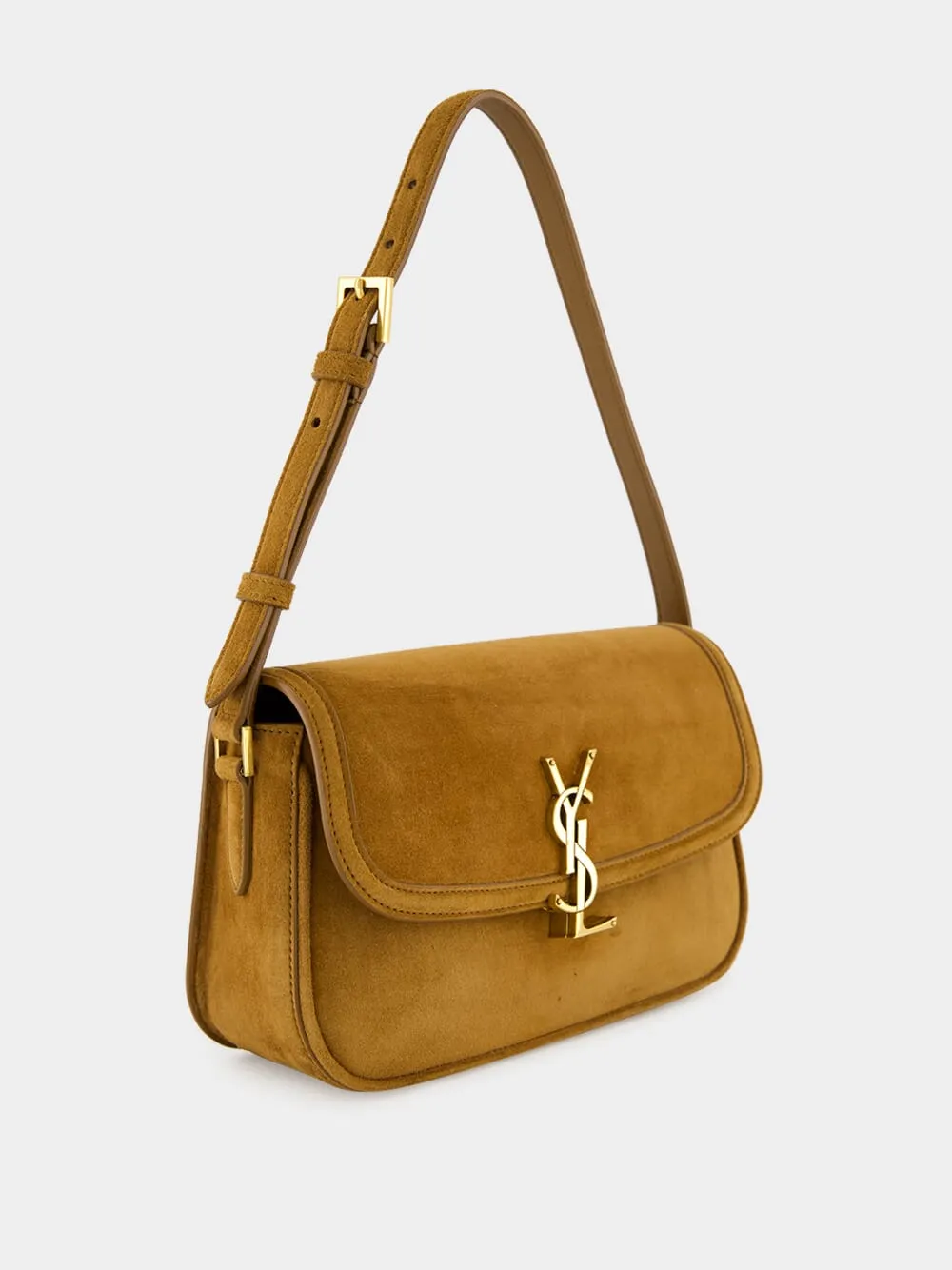 Solferino Medium Bag in Cognac Suede sold by Fashion Clinic product image thumbnail 3