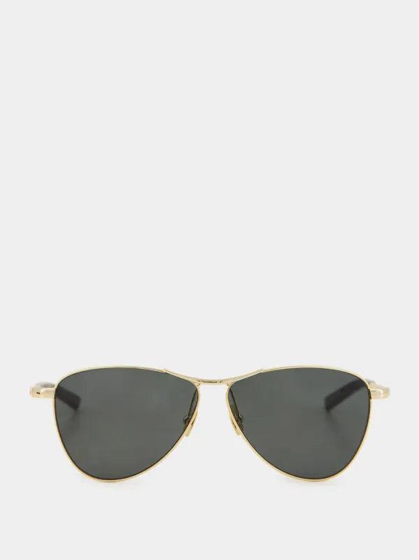 Vesper Sunglasses SL 831 in Light Gold and Black made by Fashion Clinic
