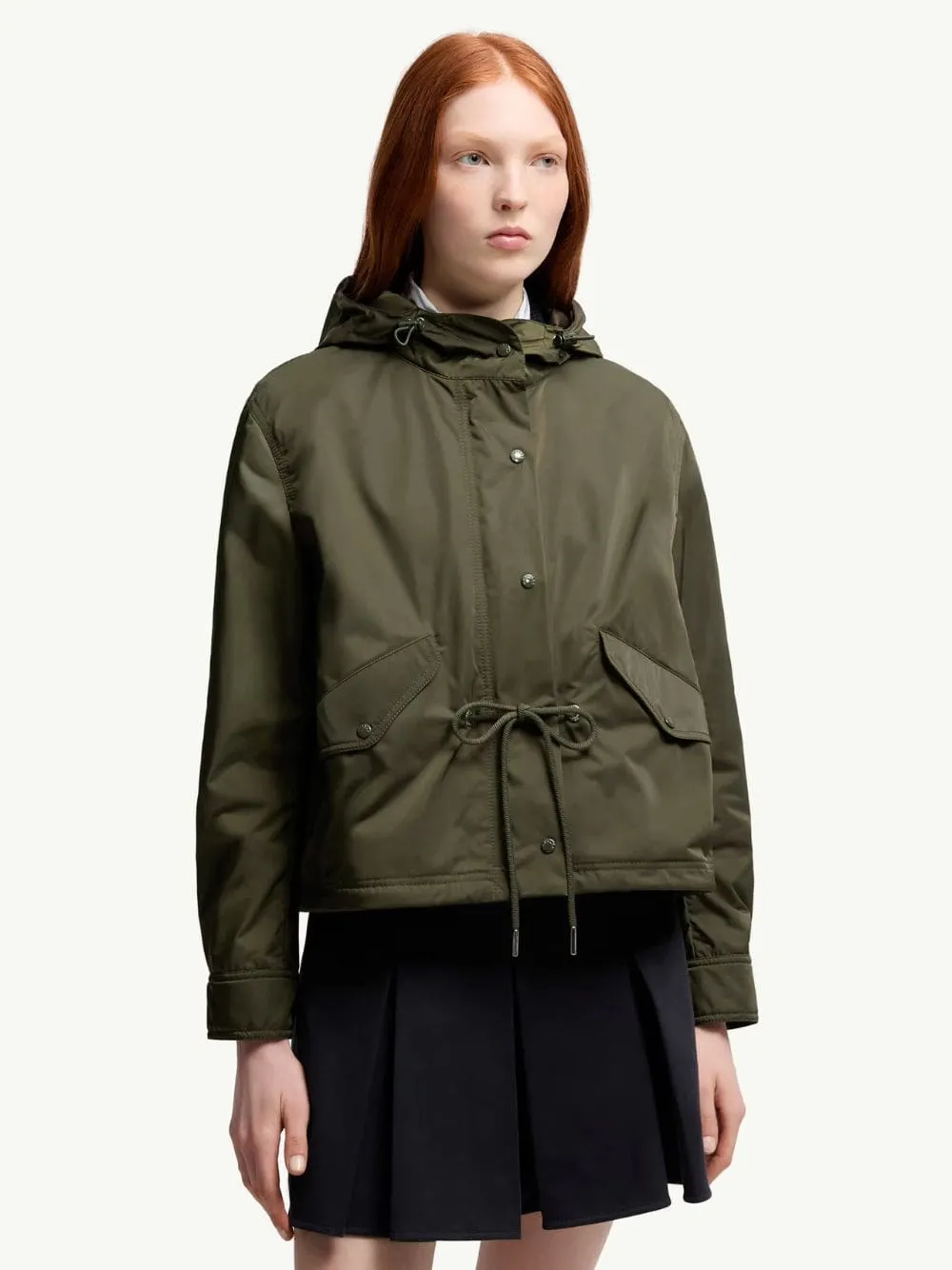 Olive Green Noizay Hooded Parka Jacket sold by Fashion Clinic product image thumbnail 2