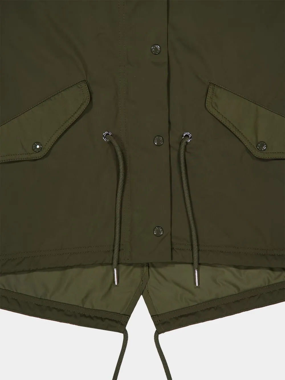Olive Green Noizay Hooded Parka Jacket sold by Fashion Clinic product image thumbnail 5