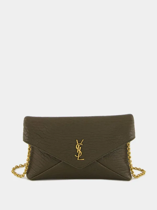 Cassandre Chain Pouch in Light Musk Lambskin sold by Fashion Clinic