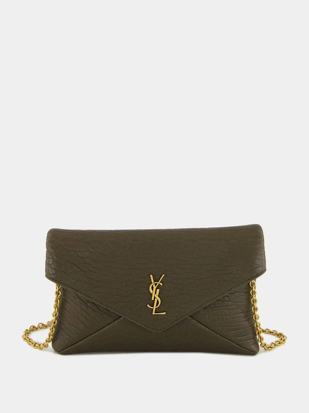 Cassandre Chain Pouch in Light Musk Lambskin sold by Fashion Clinic