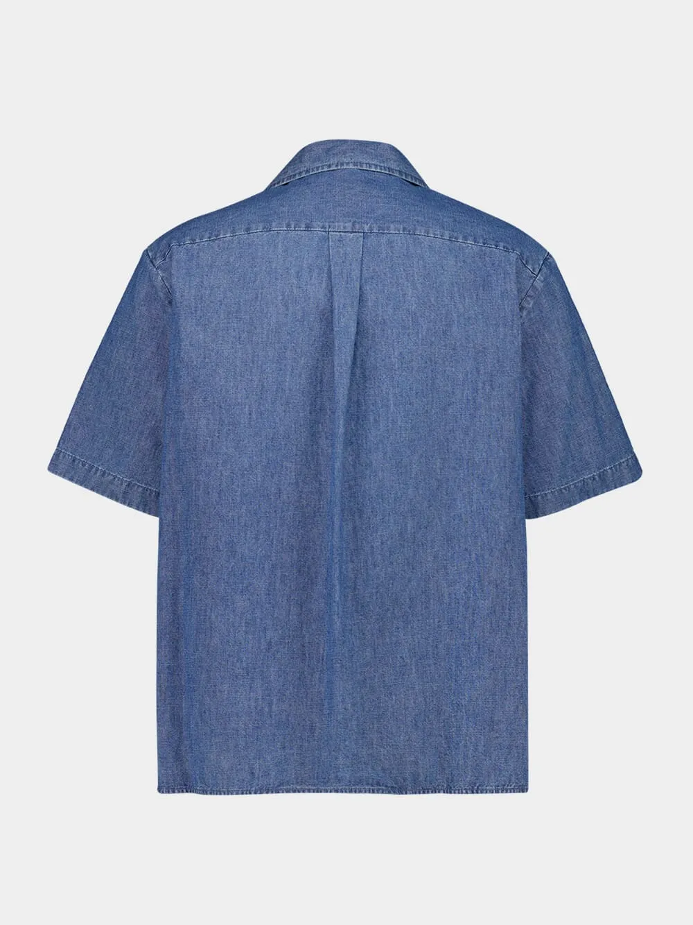 Denim Blue Bowling Shirt sold by Fashion Clinic product image thumbnail 4