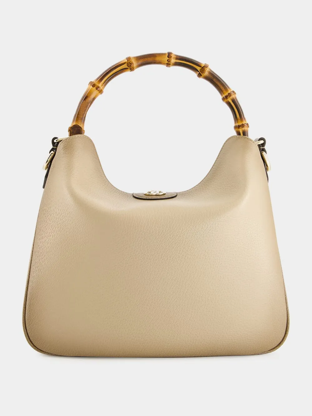 Diana Medium Shoulder Bag in Gradient Oatmeal Leather sold by Fashion Clinic