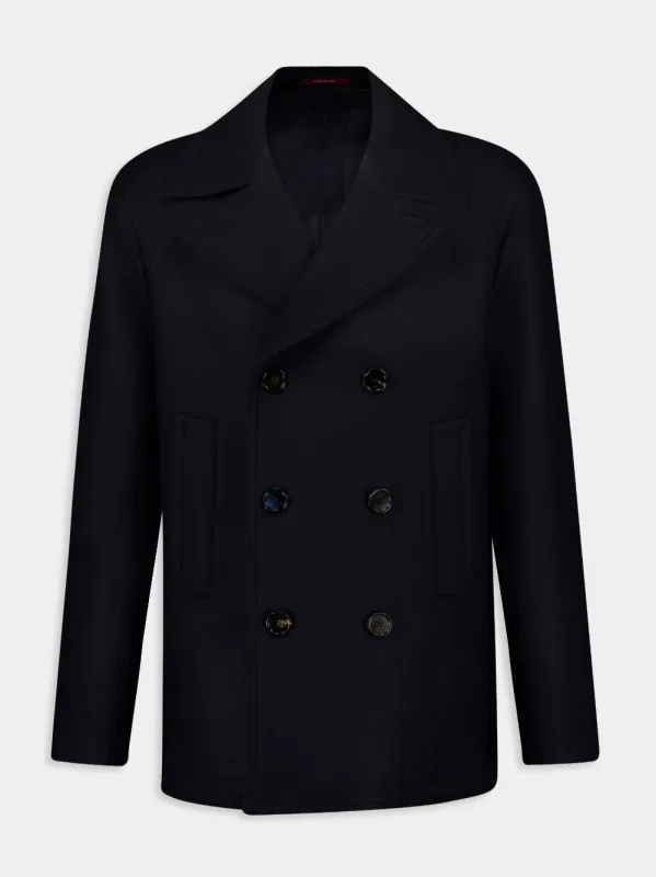 Blue Wool Batavia Coat sold by Fashion Clinic