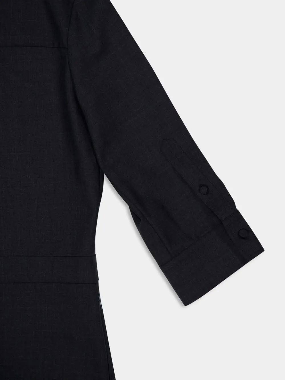 Ardesia Grey Wool Mini Dress sold by Fashion Clinic product image thumbnail 4