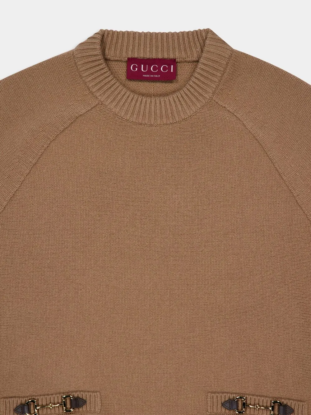 Camel Wool-Cashmere Crewneck Pullover sold by Fashion Clinic product image thumbnail 3