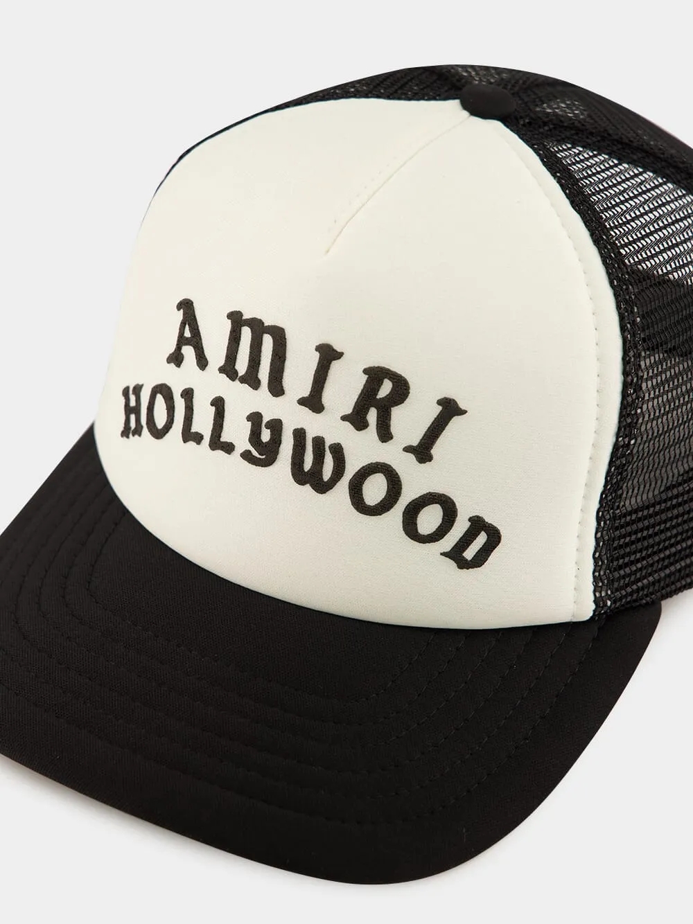 Black and White Hollywood Trucker Hat sold by Fashion Clinic product image thumbnail 3