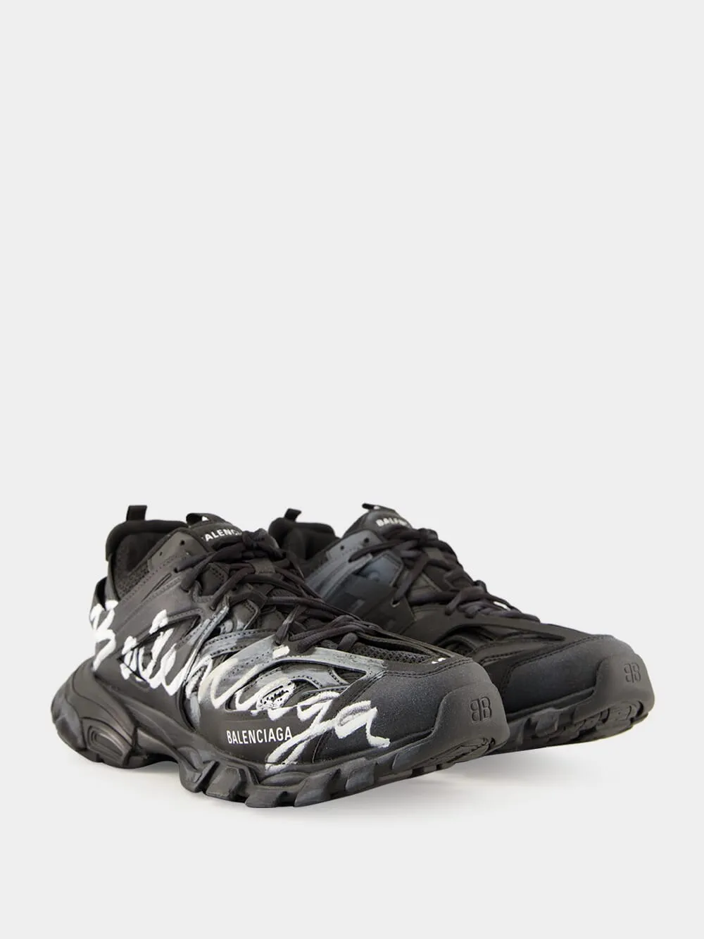 Track Signature Sneaker in Black and White sold by Fashion Clinic product image thumbnail 3