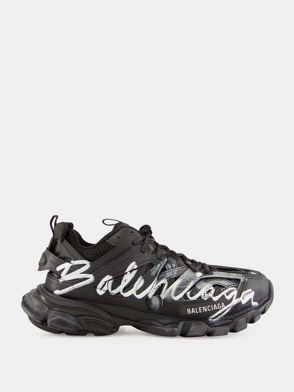 Track Signature Sneaker in Black and White sold by Fashion Clinic