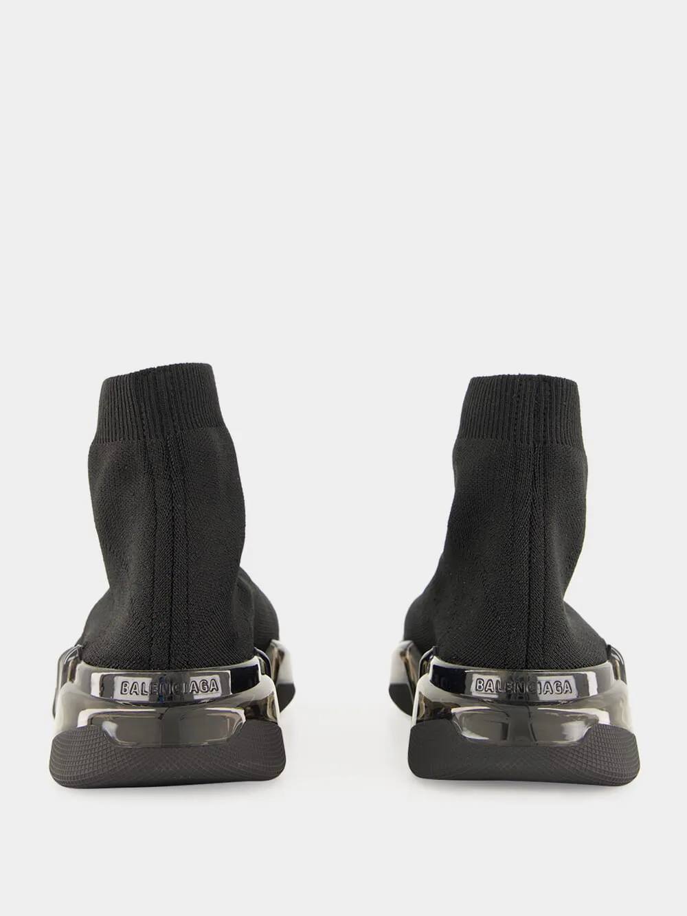 Speed 2.0 Full Clear Sole Recycled Knit Sneaker in Black sold by Fashion Clinic product image thumbnail 4