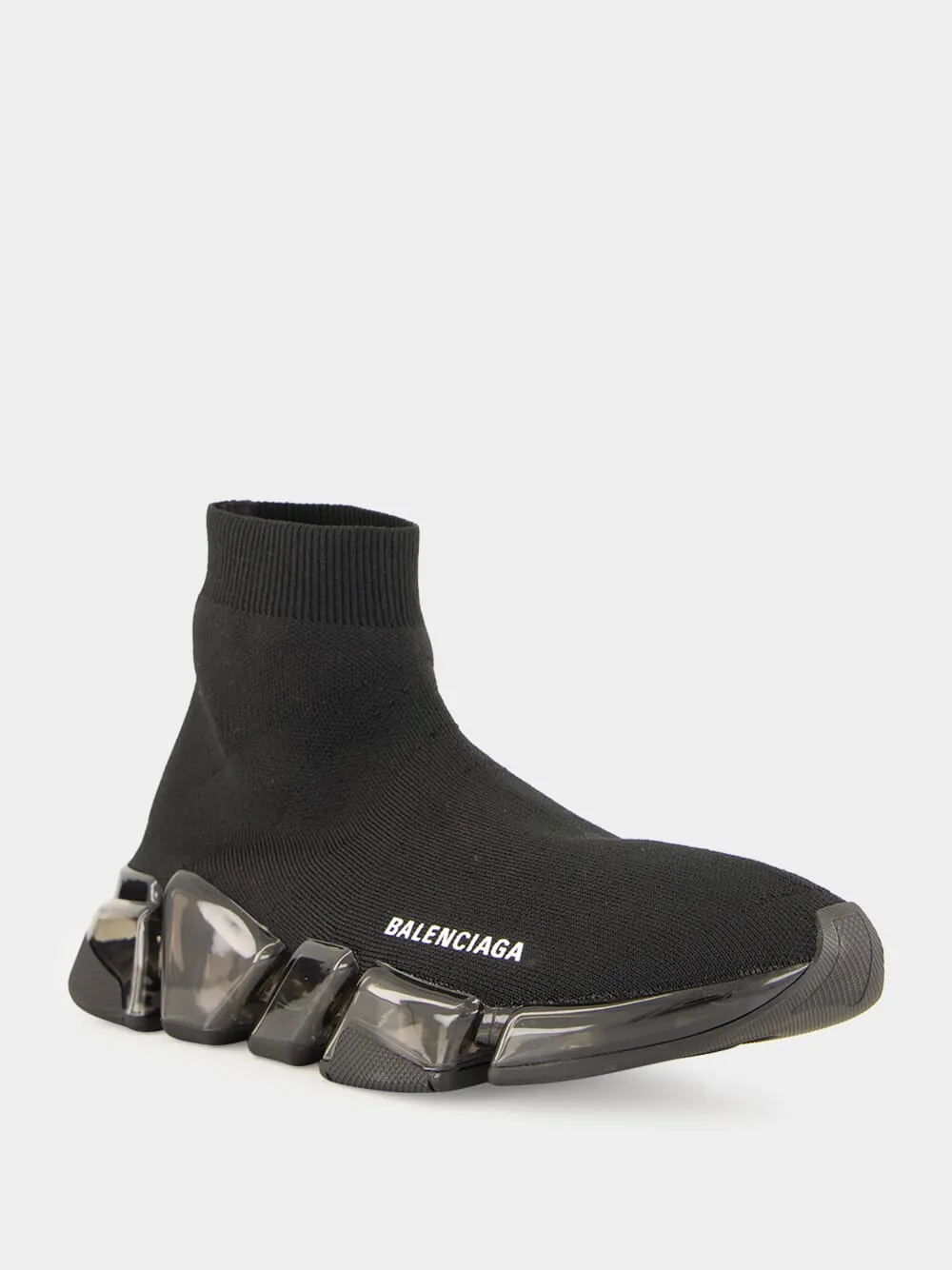 Speed 2.0 Full Clear Sole Recycled Knit Sneaker in Black sold by Fashion Clinic product image thumbnail 2