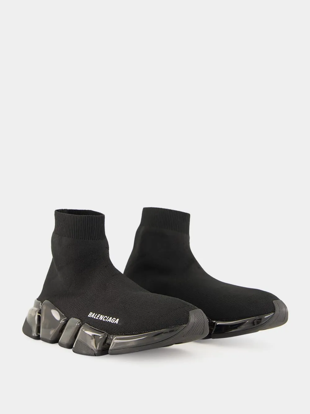 Speed 2.0 Full Clear Sole Recycled Knit Sneaker in Black sold by Fashion Clinic product image thumbnail 3