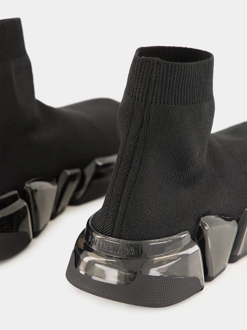 Speed 2.0 Full Clear Sole Recycled Knit Sneaker in Black sold by Fashion Clinic product image thumbnail 5