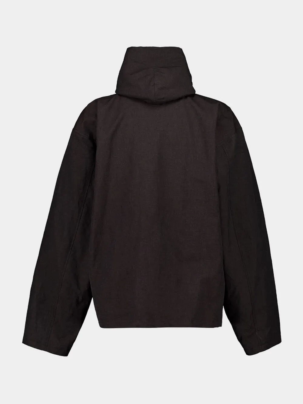 Hooded Zip-up Jacket in Black sold by Fashion Clinic product image thumbnail 2