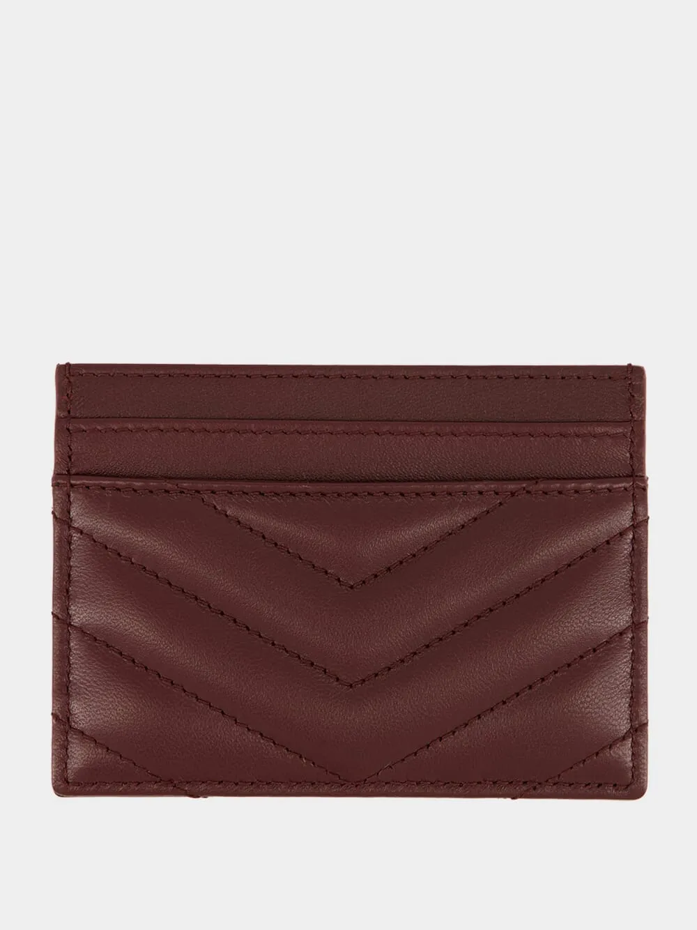 Rouge Cabernet Cassandre Quilted Lambskin Card Case sold by Fashion Clinic product image thumbnail 2