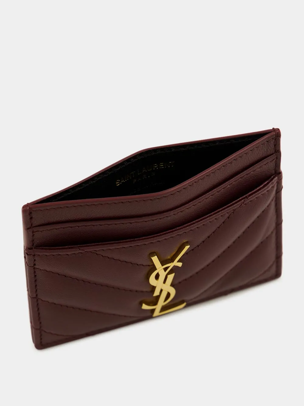 Rouge Cabernet Cassandre Quilted Lambskin Card Case sold by Fashion Clinic product image thumbnail 3