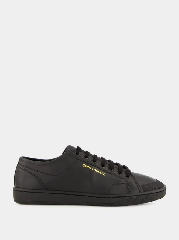 Gym Sneakers in Black Smooth Leather sold by Fashion Clinic